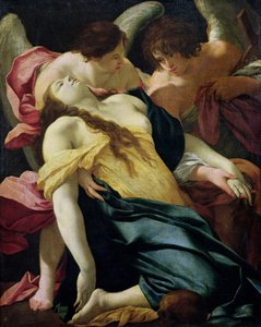 Mary Magdalene Carried by Angels by Simon Vouet
